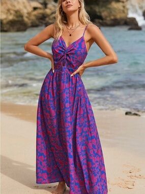 Cupshe NWT Small  Floral Maxi Dress - Lightweight Summer Dress